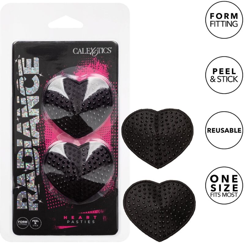 CALEXOTICS - RADIANCE HEART-SHAPED JEWEL NIPPLE SHIELDS - Amore24