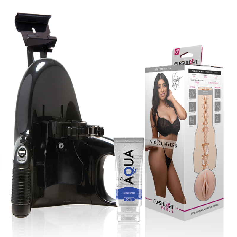 FLESHLIGHT - VIOLET MYERS WAIFU + UNIVERSAL LAUNCH + AQUA QUALITY LUBRICANT 50 ML - Amore24