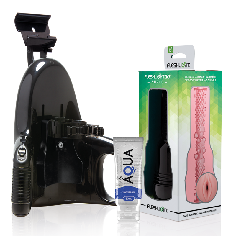 FLESHLIGHT - GO PINK LADY SURGE VAGINA + UNIVERSAL LAUNCH + AQUA QUALITY LUBRICANT 50 ML - Amore24