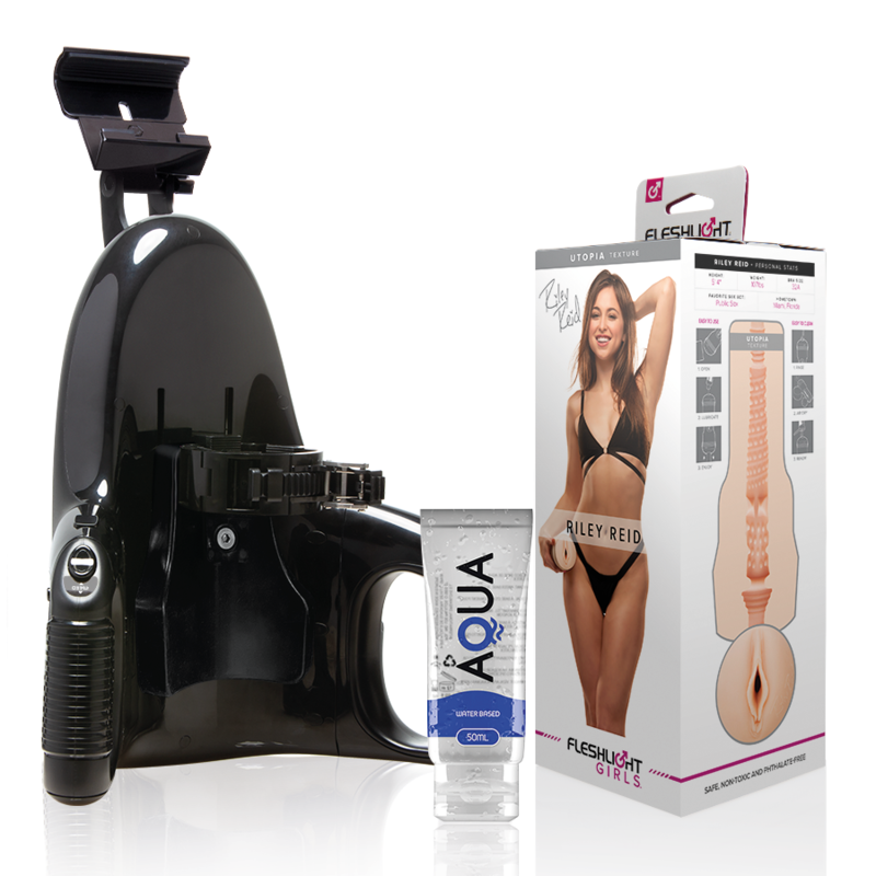 FLESHLIGHT - VAGINA RILEY REID UTOPIA + UNIVERSAL LAUNCH + AQUA QUALITY LUBRICANT 50 ML - Amore24