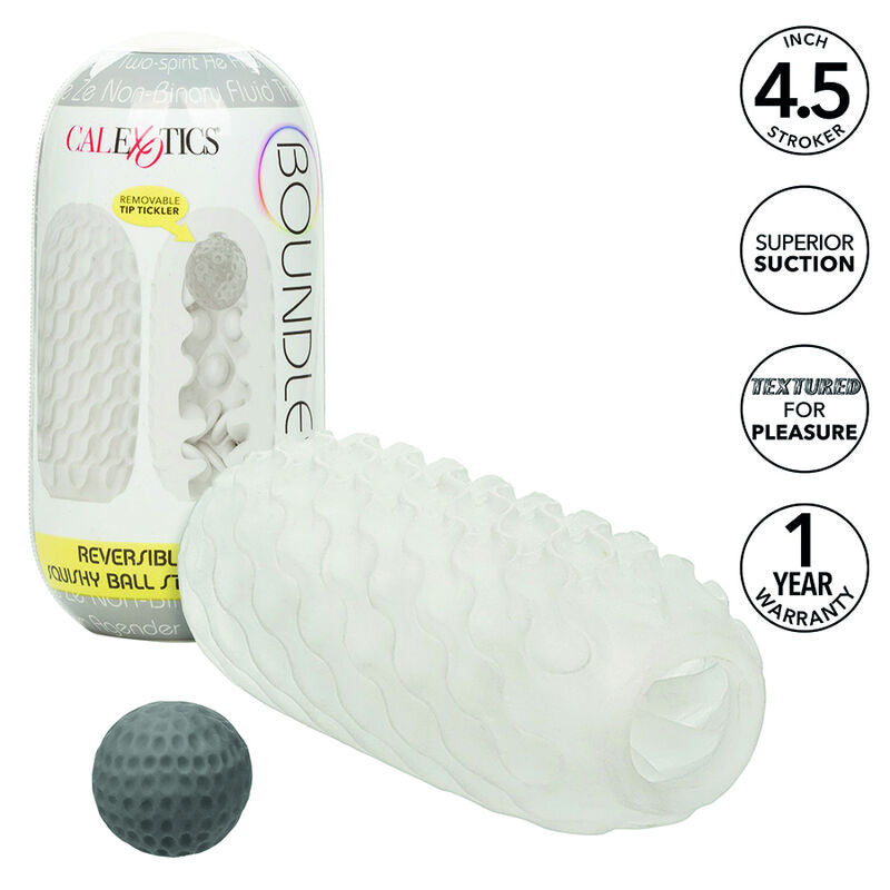 CALEXOTICS - BOUNDLESS REVERSIBLE SQUISHY BALL STROKE YELLOW - Amore24