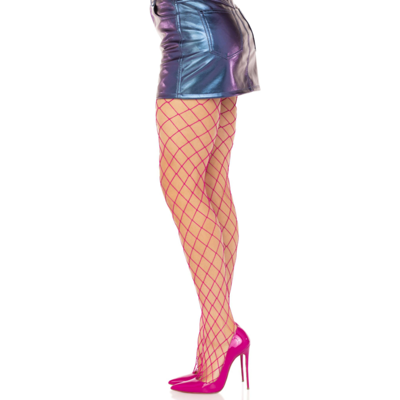 LEG AVENUE - DIAMOND FISHNNET PANTYHOSE VIOLET - Amore24