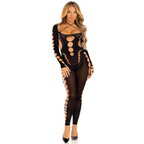 LEG AVENUE - RECKLESS ANKLE BODYSTOCKING ROYAL BLUE - Amore24