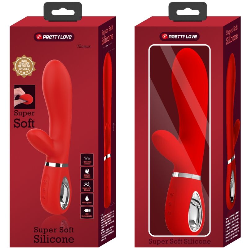 PRETTY LOVE - THOMAS MULTIFUNCTION G - SPOT VIBRATOR RED - Amore24