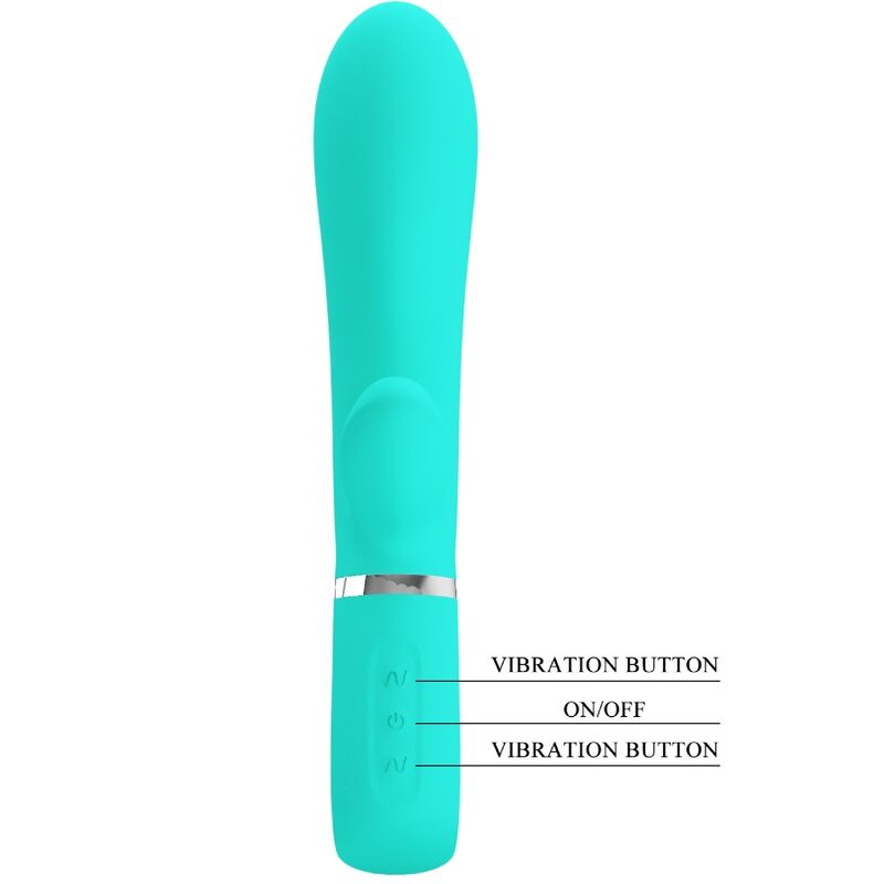 PRETTY LOVE - THOMAS MULTIFUNCTION G-SPOT VIBRATOR AQUA GREEN - Amore24