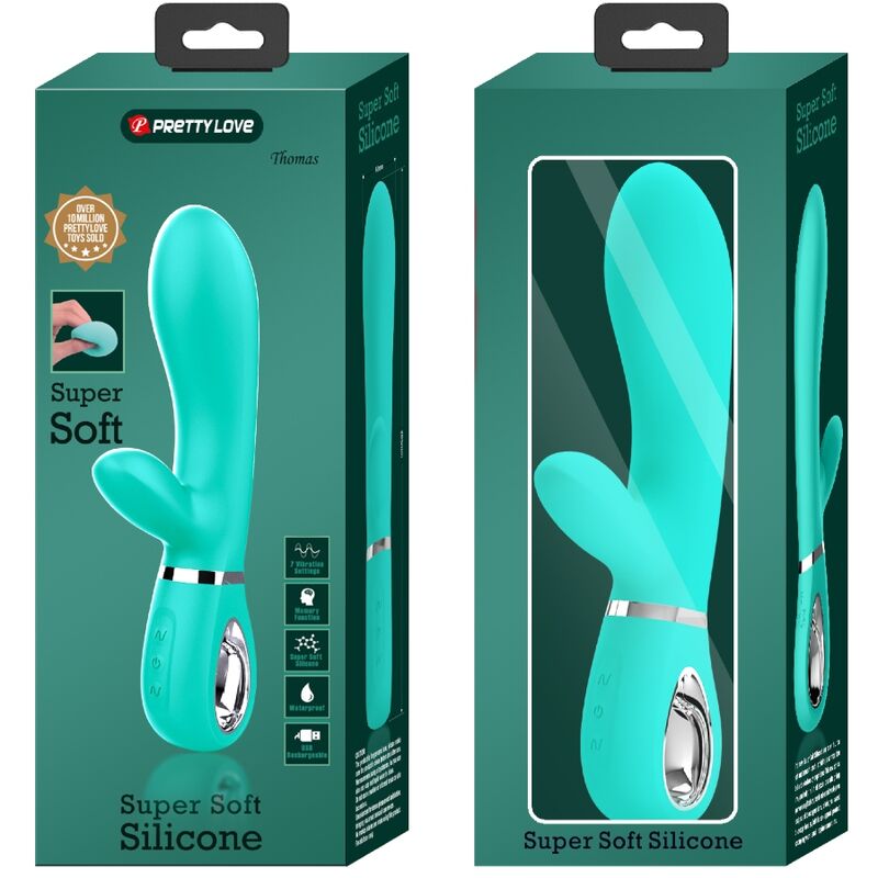 PRETTY LOVE - THOMAS MULTIFUNCTION G-SPOT VIBRATOR AQUA GREEN - Amore24