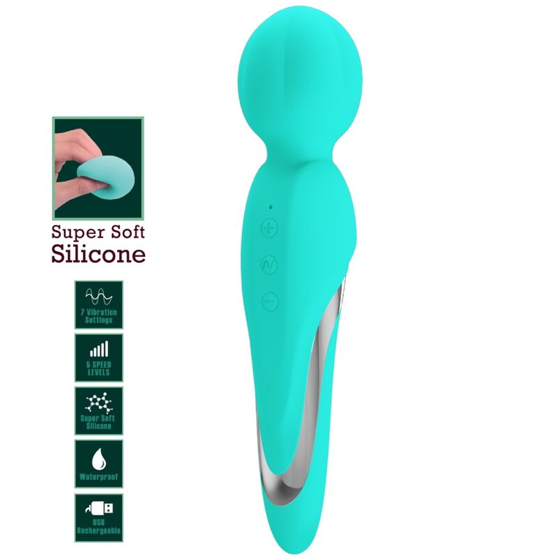 PRETTY LOVE - WALTER VIBRATOR WAND AQUA GREEN - Amore24