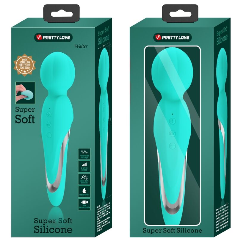 PRETTY LOVE - WALTER VIBRATOR WAND AQUA GREEN - Amore24