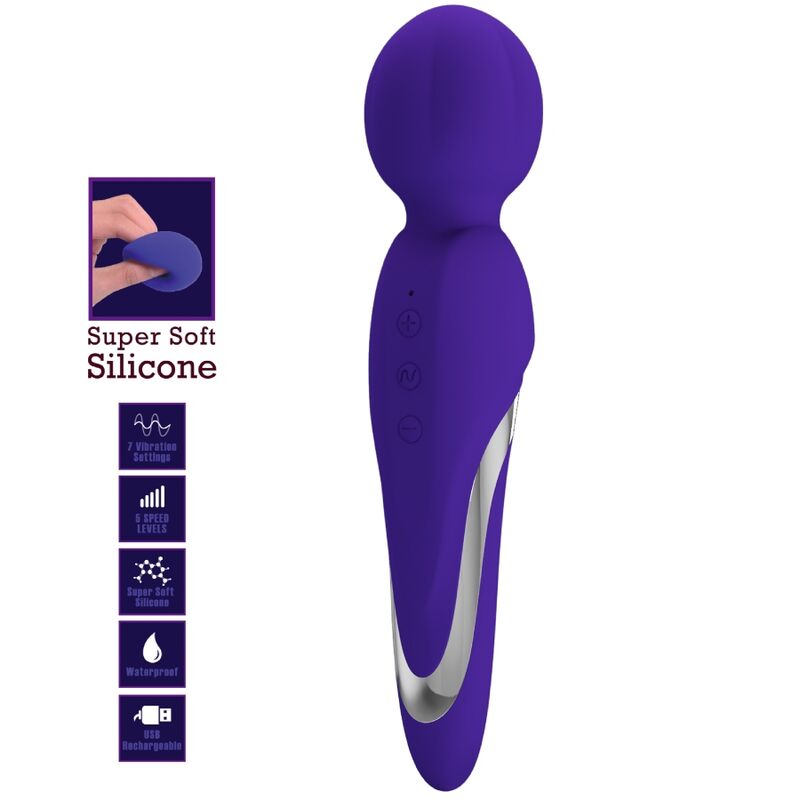 PRETTY LOVE - WALTER VIBRATOR WAND PURPLE - Amore24