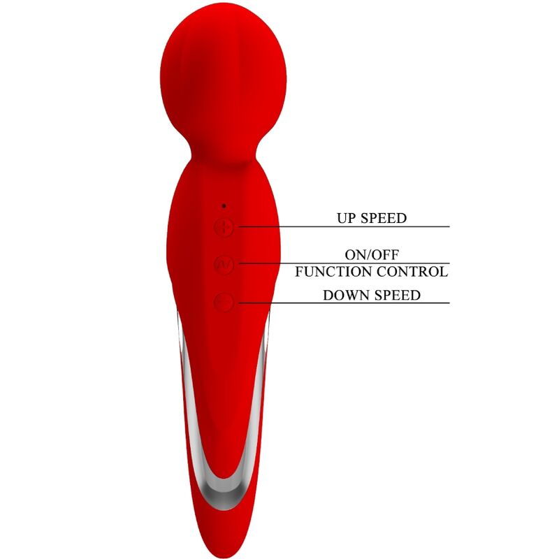 PRETTY LOVE - WALTER VIBRATOR WAND RED - Amore24