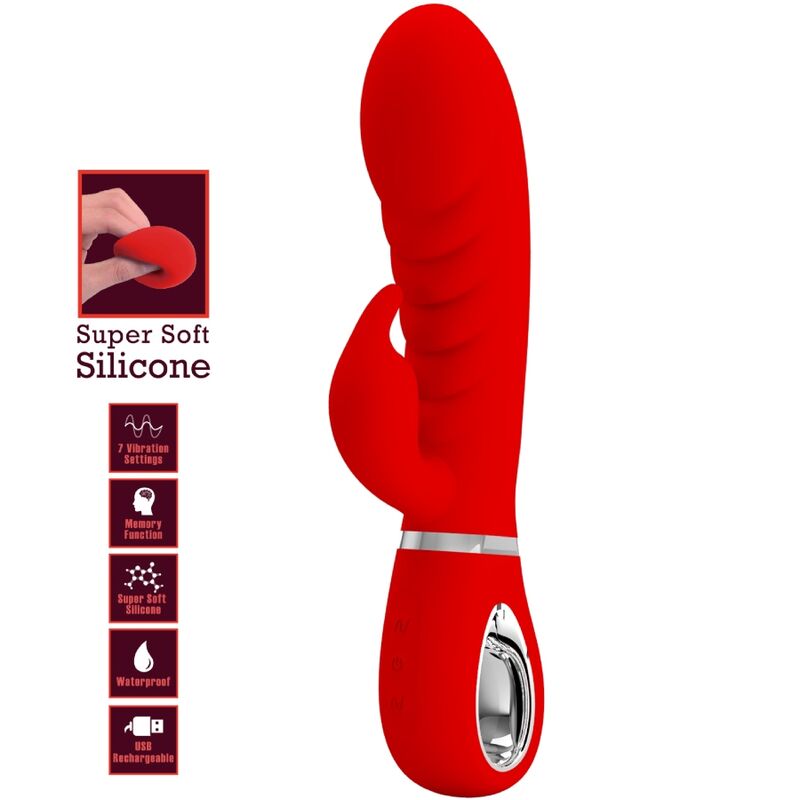 PRETTY LOVE - PRESCOTT MULTIFUNCTION G-SPOT VIBRATOR RED - Amore24