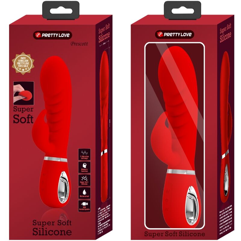 PRETTY LOVE - PRESCOTT MULTIFUNCTION G-SPOT VIBRATOR RED - Amore24