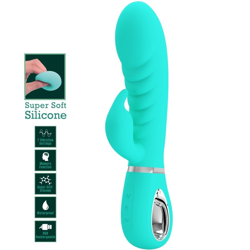 PRETTY LOVE - PRESCOTT MULTIFUNCTION G-SPOT VIBRATOR AQUA GREEN - Amore24