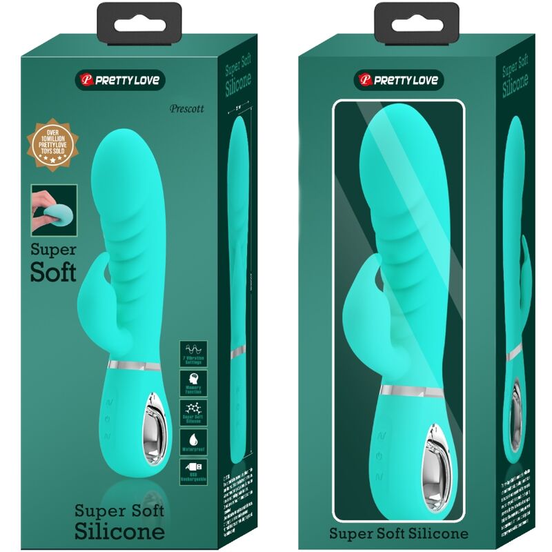 PRETTY LOVE - PRESCOTT MULTIFUNCTION G-SPOT VIBRATOR AQUA GREEN - Amore24