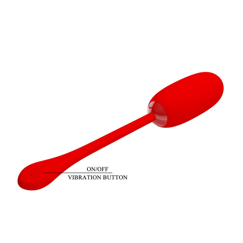 PRETTY LOVE - JULIUS WATERPROOF-RECHARGEABLE VIBRATING EGG RED - Amore24