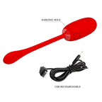 PRETTY LOVE - JULIUS WATERPROOF-RECHARGEABLE VIBRATING EGG RED - Amore24