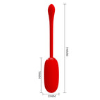 PRETTY LOVE - JULIUS WATERPROOF-RECHARGEABLE VIBRATING EGG RED - Amore24