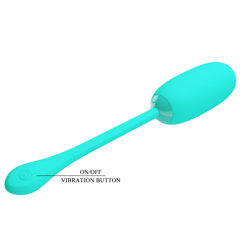 PRETTY LOVE - JULIUS WATERPROOF-RECHARGEABLE VIBRATING EGG AQUA GREEN - Amore24