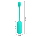 PRETTY LOVE - JULIUS WATERPROOF-RECHARGEABLE VIBRATING EGG AQUA GREEN - Amore24