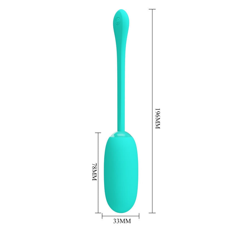 PRETTY LOVE - JULIUS WATERPROOF-RECHARGEABLE VIBRATING EGG AQUA GREEN - Amore24