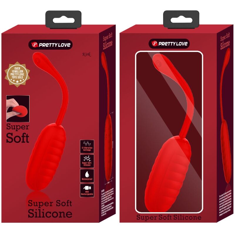 PRETTY LOVE - KIRK RECHARGEABLE VIBRATING EGG RED - Amore24