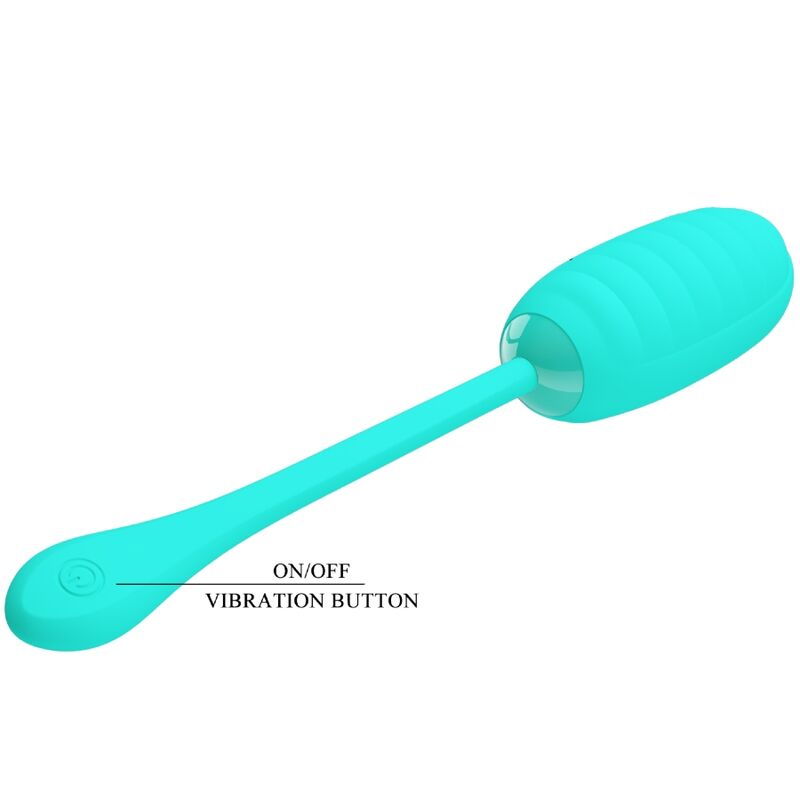 PRETTY LOVE - KIRK RECHARGEABLE VIBRATING EGG AQUA GREEN - Amore24