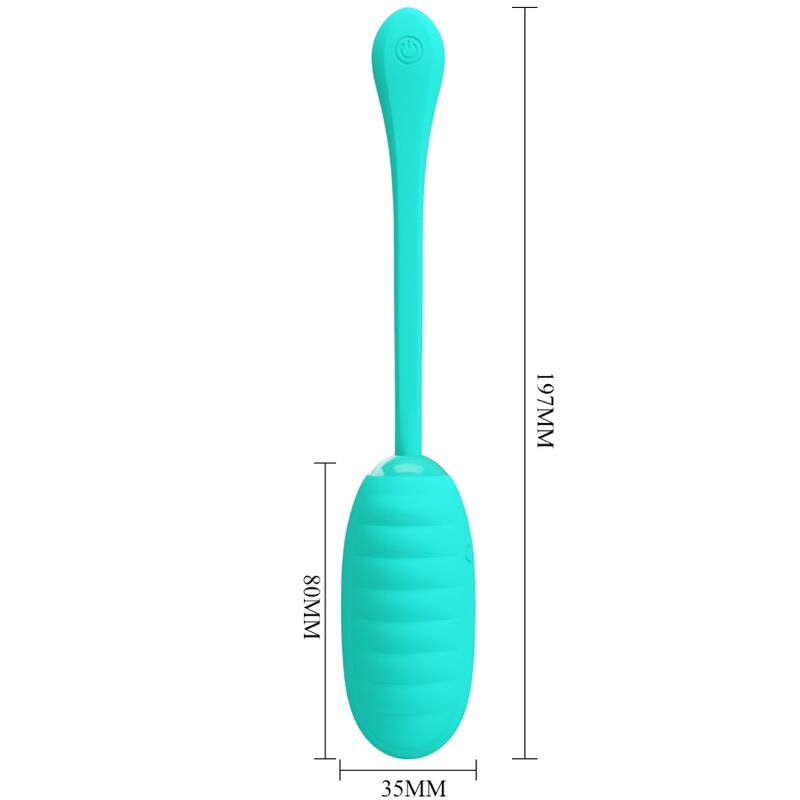 PRETTY LOVE - KIRK RECHARGEABLE VIBRATING EGG AQUA GREEN - Amore24