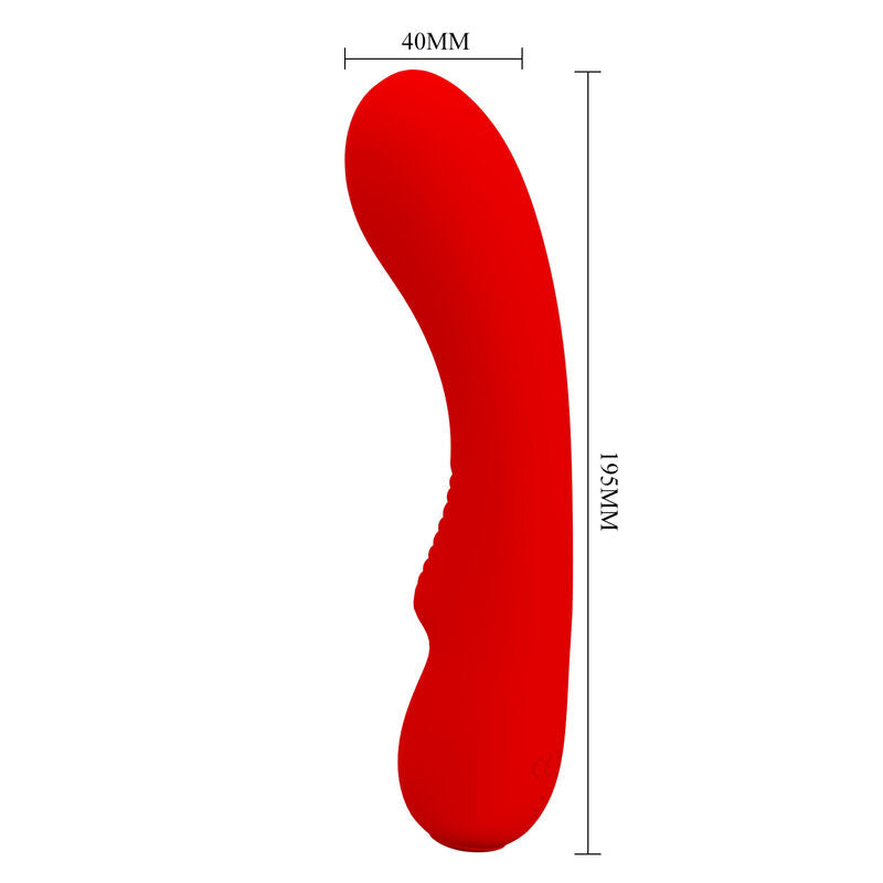 PRETTY LOVE - PRESCOTT RECHARGEABLE VIBRATOR RED - Amore24