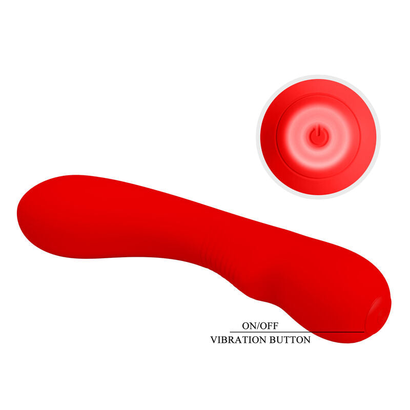 PRETTY LOVE - PRESCOTT RECHARGEABLE VIBRATOR RED - Amore24