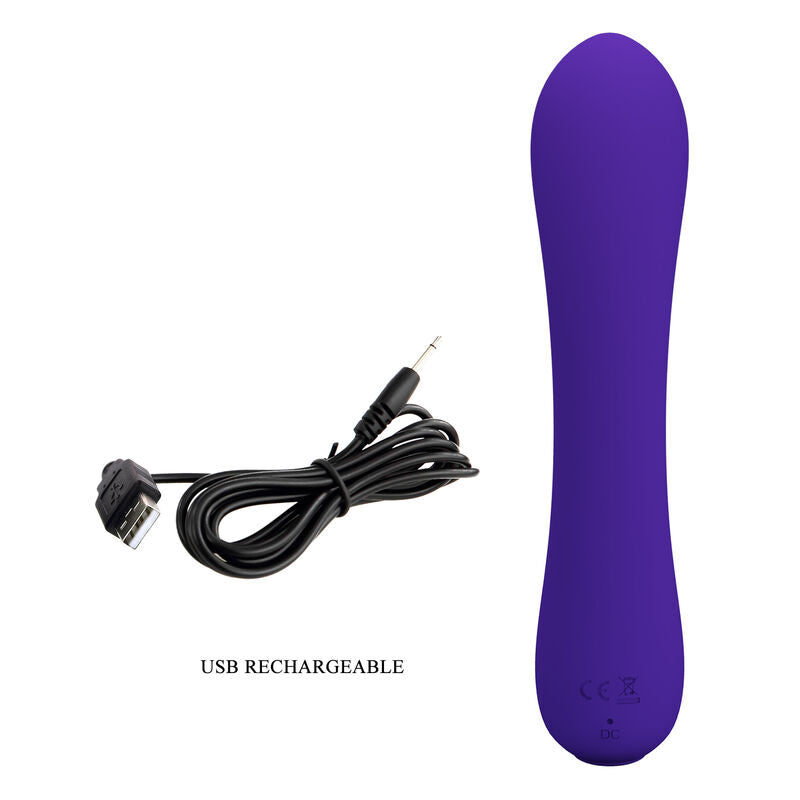 PRETTY LOVE - PRESCOTT RECHARGEABLE VIBRATOR PURPLE - Amore24