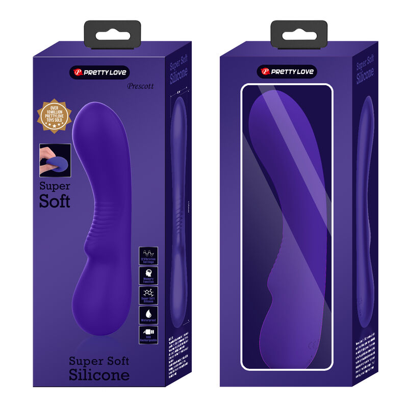 PRETTY LOVE - PRESCOTT RECHARGEABLE VIBRATOR PURPLE - Amore24