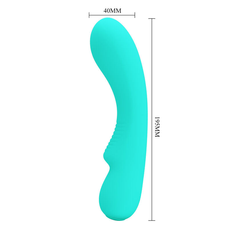 PRETTY LOVE - PRESCOTT RECHARGEABLE VIBRATOR AQUA GREEN - Amore24