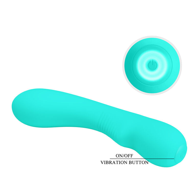 PRETTY LOVE - PRESCOTT RECHARGEABLE VIBRATOR AQUA GREEN - Amore24