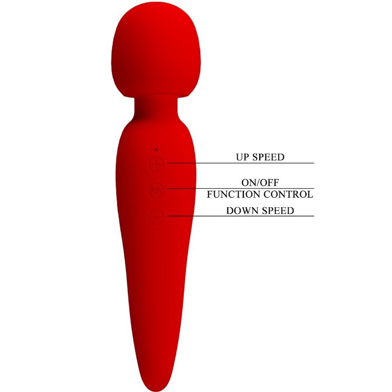 PRETTY LOVE - MEREDITH MASSAGER 12 VIBRATION MODES RED - Amore24