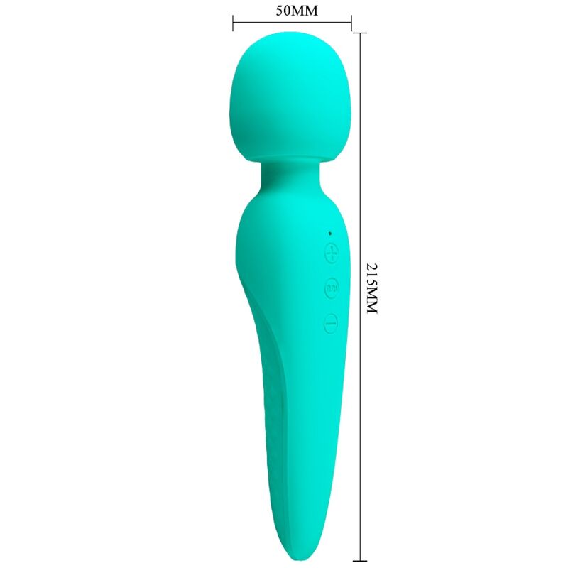 PRETTY LOVE - MEREDITH MASSAGER 12 VIBRATION MODES AQUA GREEN - Amore24