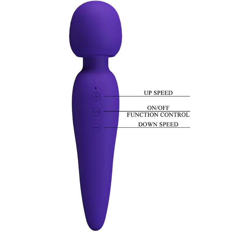 PRETTY LOVE - MEREDITH MASSAGER 12 VIBRATION MODES PURPLE - Amore24