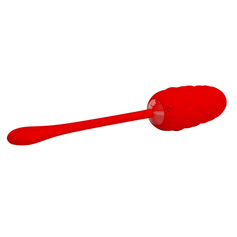 PRETTY LOVE - VIBRATING EGG WITH RED RECHARGEABLE MARINE TEXTURE - Amore24