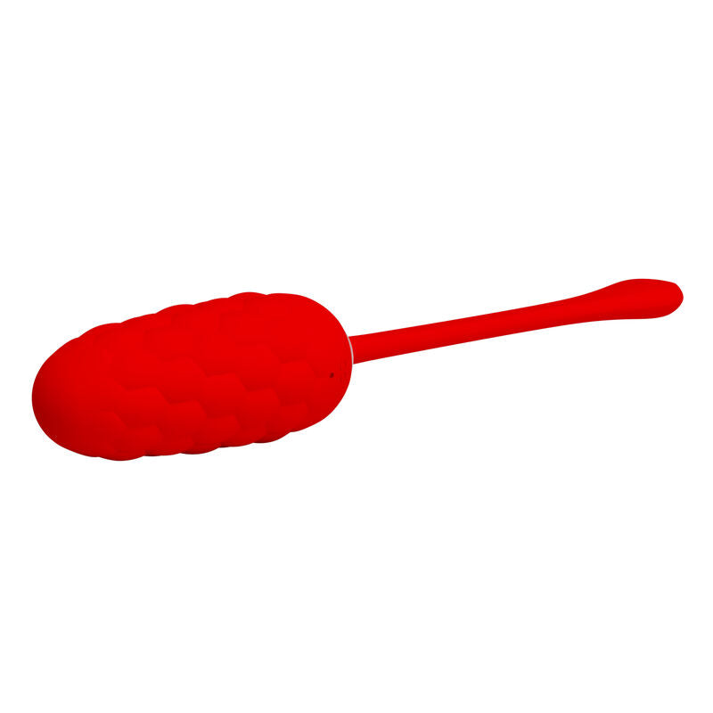 PRETTY LOVE - VIBRATING EGG WITH RED RECHARGEABLE MARINE TEXTURE - Amore24