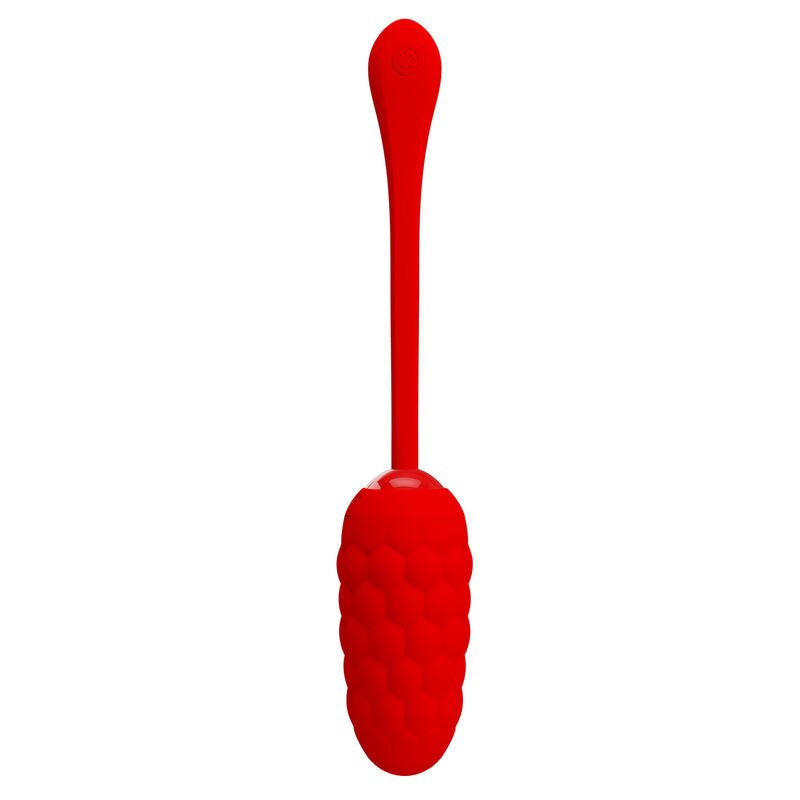 PRETTY LOVE - VIBRATING EGG WITH RED RECHARGEABLE MARINE TEXTURE - Amore24
