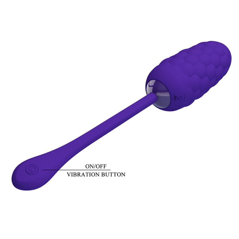 PRETTY LOVE - VIBRATING EGG WITH PURPLE RECHARGEABLE MARINE TEXTURE - Amore24