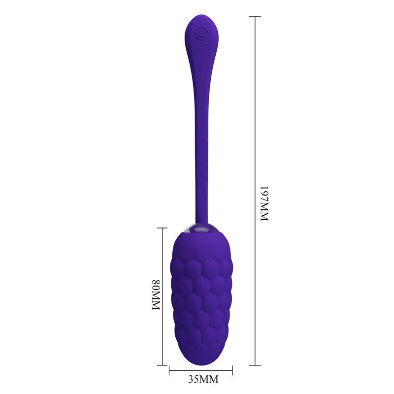 PRETTY LOVE - VIBRATING EGG WITH PURPLE RECHARGEABLE MARINE TEXTURE - Amore24