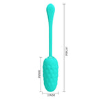 PRETTY LOVE - VIBRATING EGG WITH AQUA GREEN RECHARGEABLE MARINE TEXTURE - Amore24