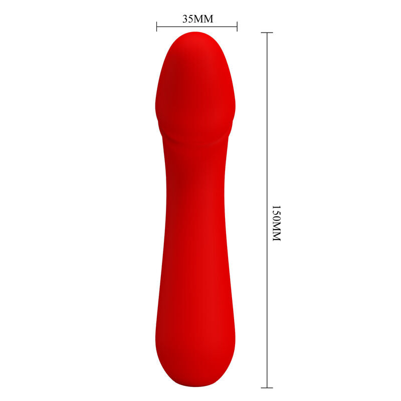 PRETTY LOVE - CETUS RECHARGEABLE VIBRATOR RED - Amore24