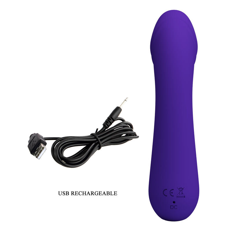 PRETTY LOVE - CETUS RECHARGEABLE VIBRATOR PURPLE - Amore24