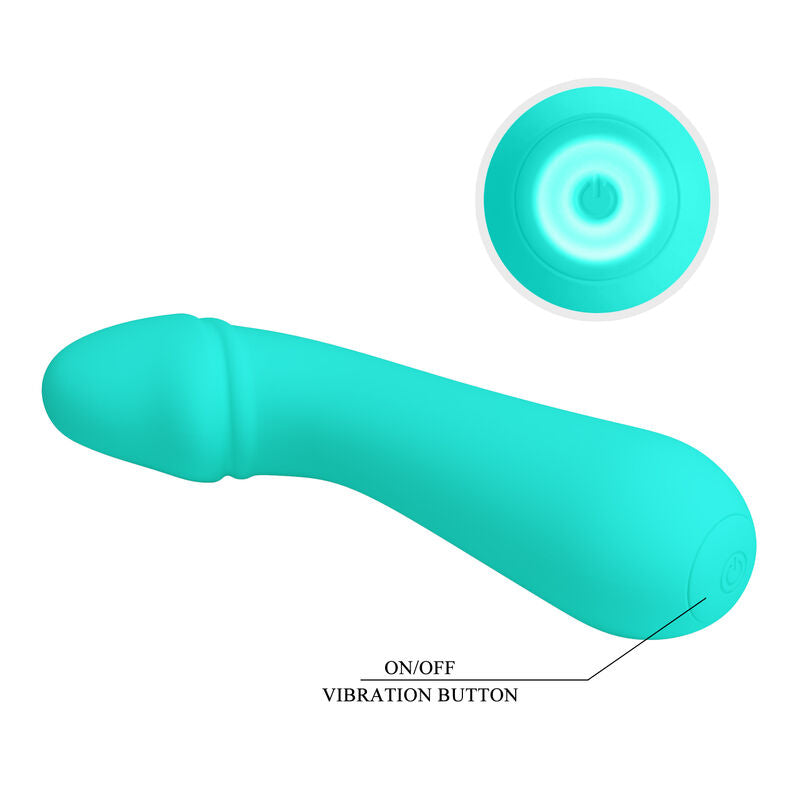 PRETTY LOVE - CETUS RECHARGEABLE VIBRATOR AQUA GREEN - Amore24