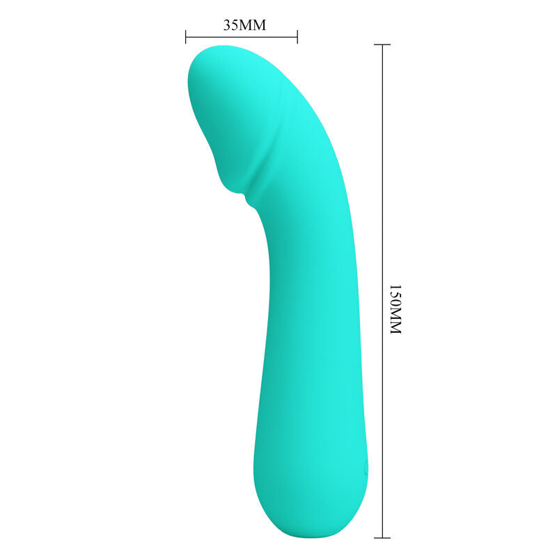 PRETTY LOVE - CETUS RECHARGEABLE VIBRATOR AQUA GREEN - Amore24