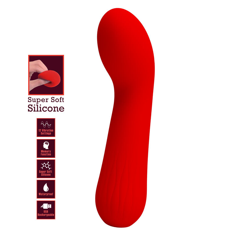 PRETTY LOVE - FAUN RECHARGEABLE VIBRATOR RED - Amore24