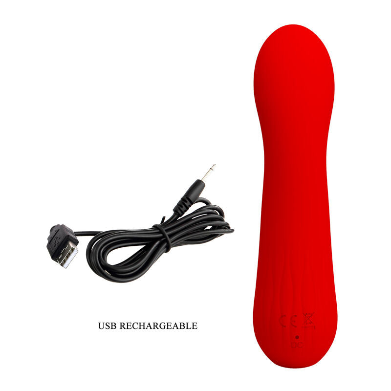 PRETTY LOVE - FAUN RECHARGEABLE VIBRATOR RED - Amore24