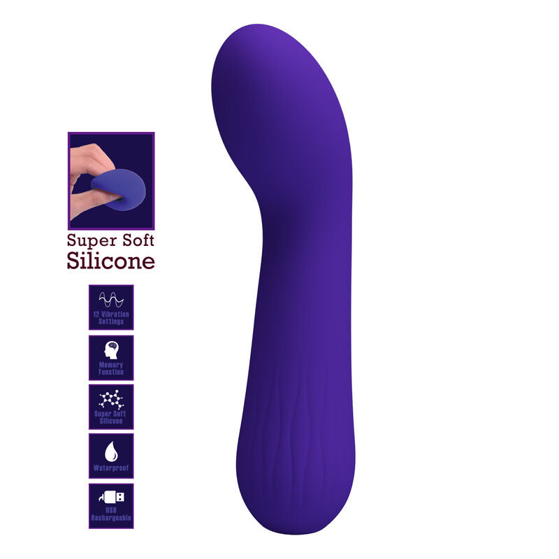 PRETTY LOVE - FAUN RECHARGEABLE VIBRATOR PURPLE - Amore24