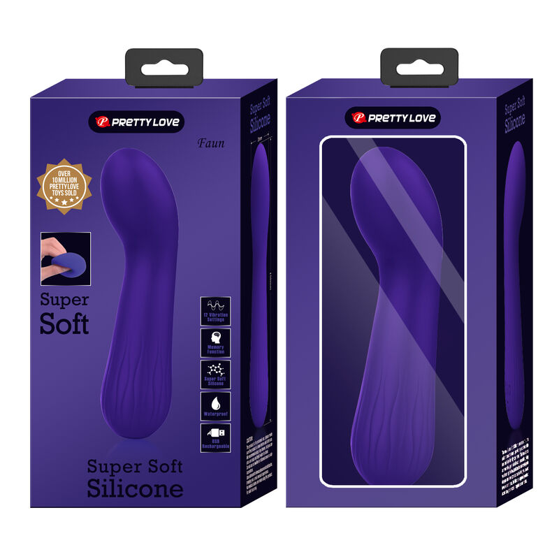 PRETTY LOVE - FAUN RECHARGEABLE VIBRATOR PURPLE - Amore24